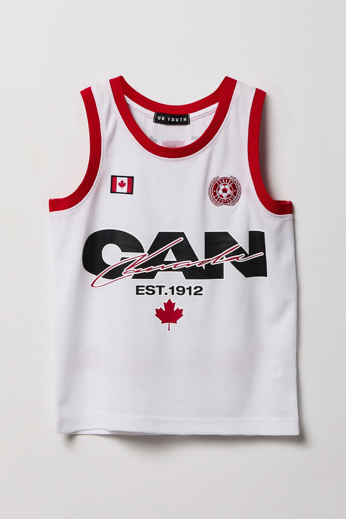 Alt View 3. Kids Canada Graphic Mesh Tank - White