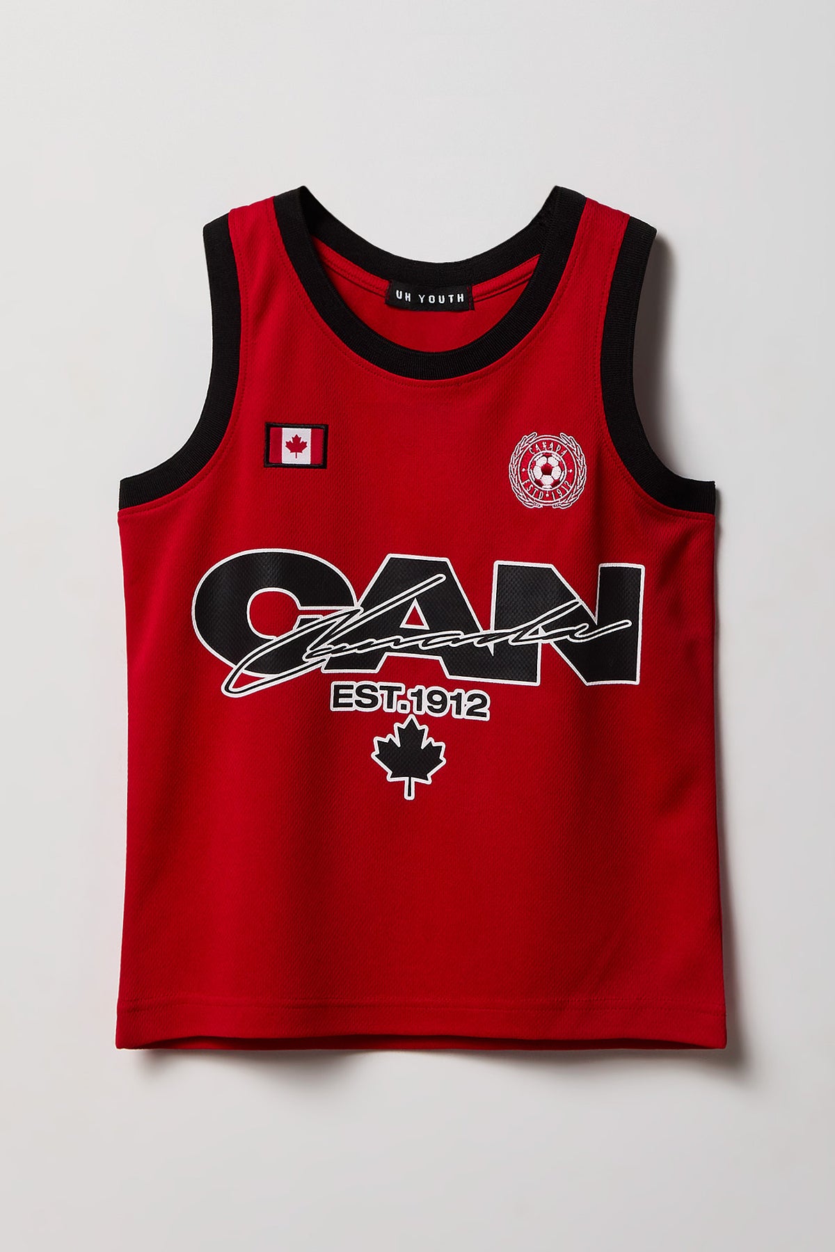 Alt View 3. Kids Canada Graphic Mesh Tank - Red