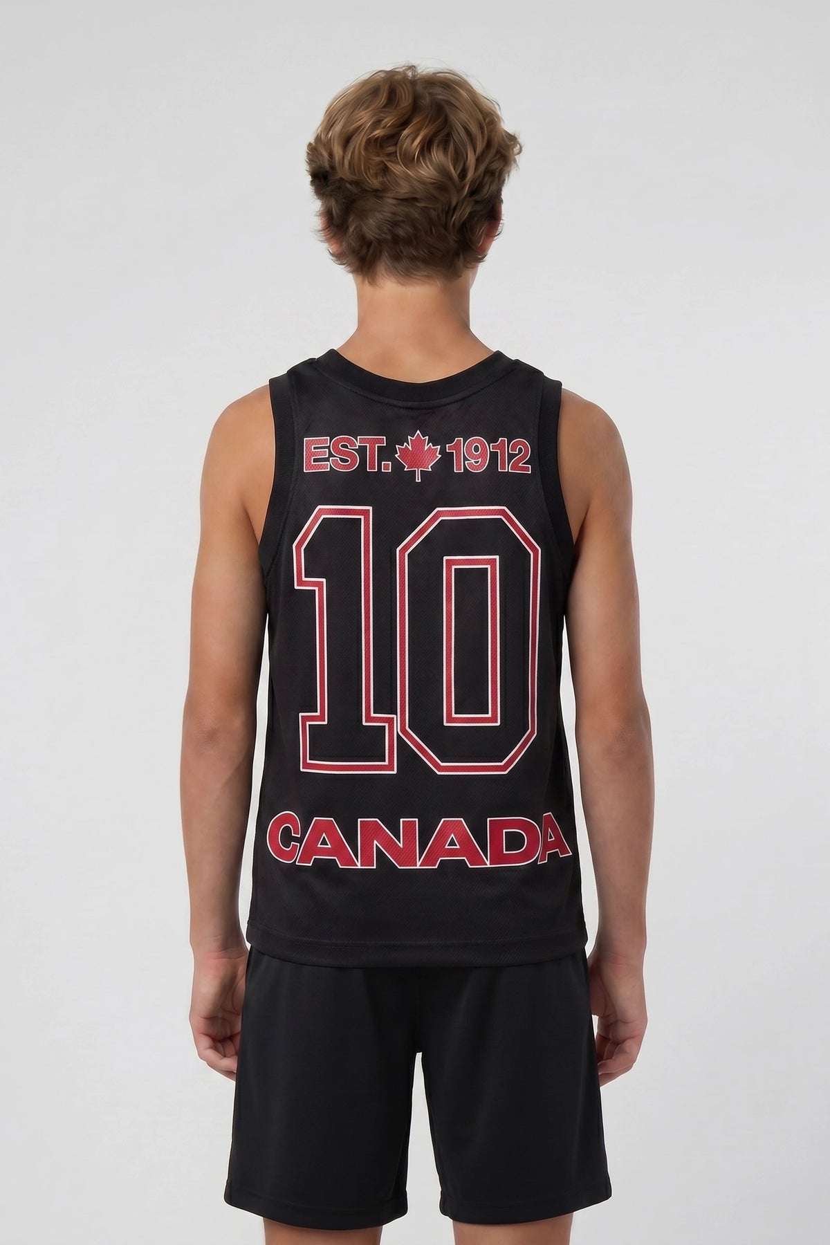 Alt View 2. Kids Canada Graphic Mesh Tank - Black