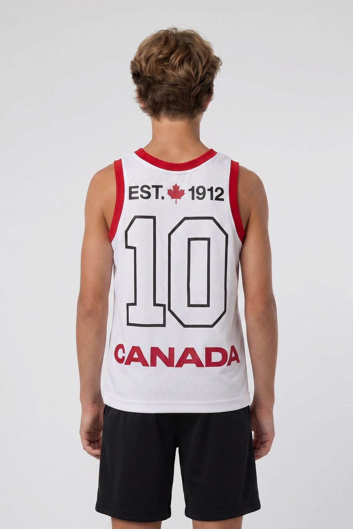 Alt View 2. Kids Canada Graphic Mesh Tank - White