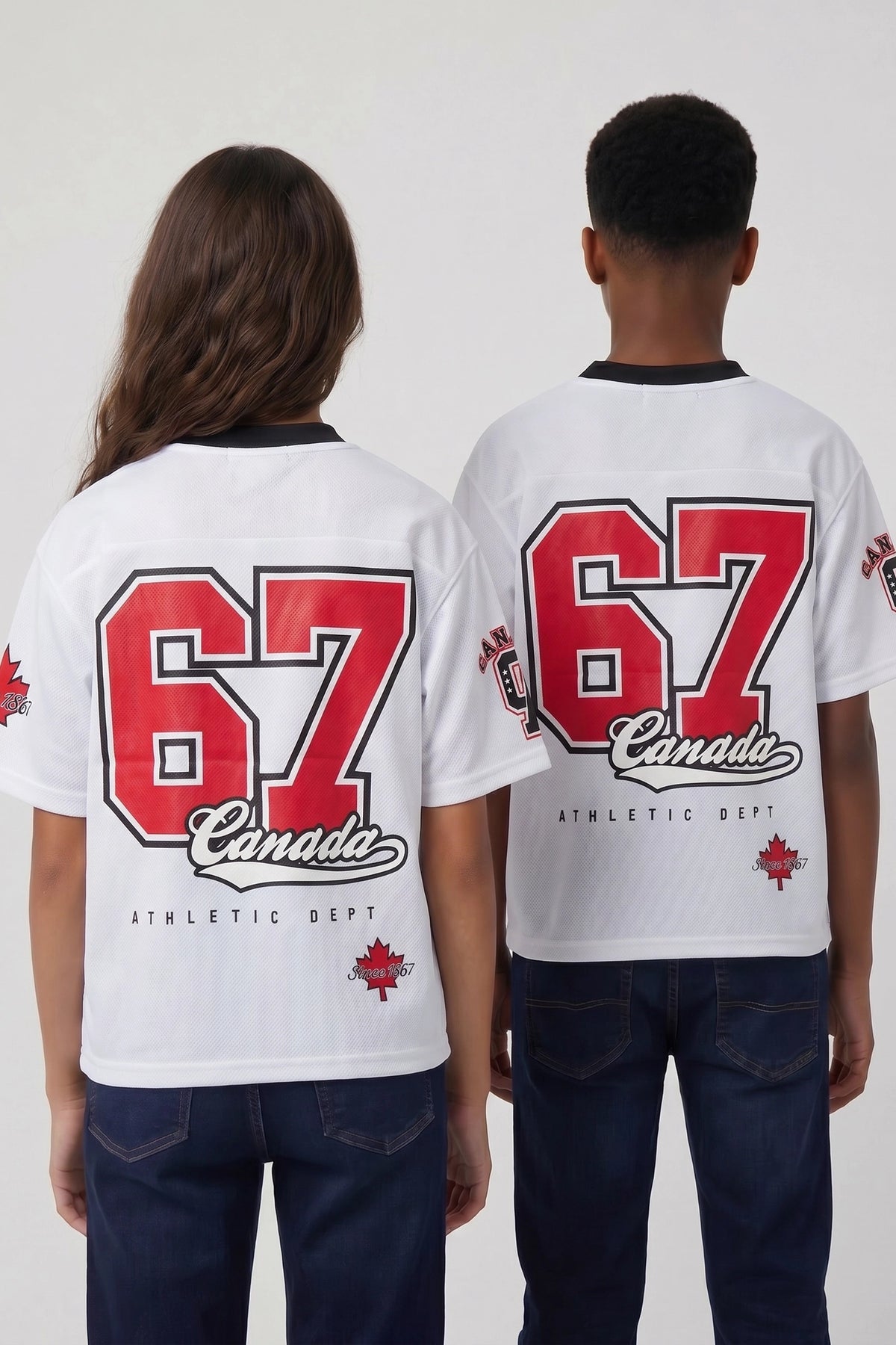Vue alternative 2. Jersey en filet à imprimé Canada pour enfant