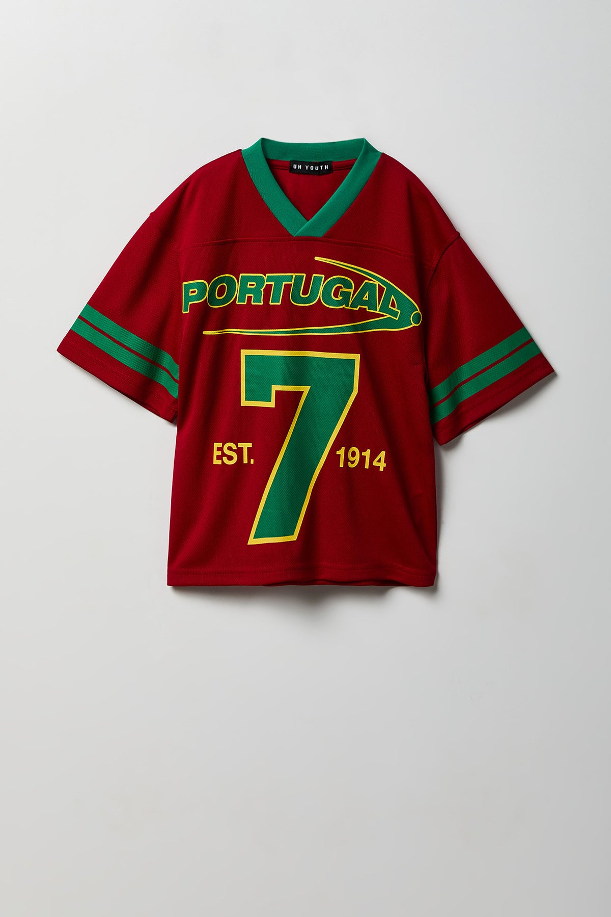Alt View 3. Kids Portugal Graphic Mesh Jersey - Red