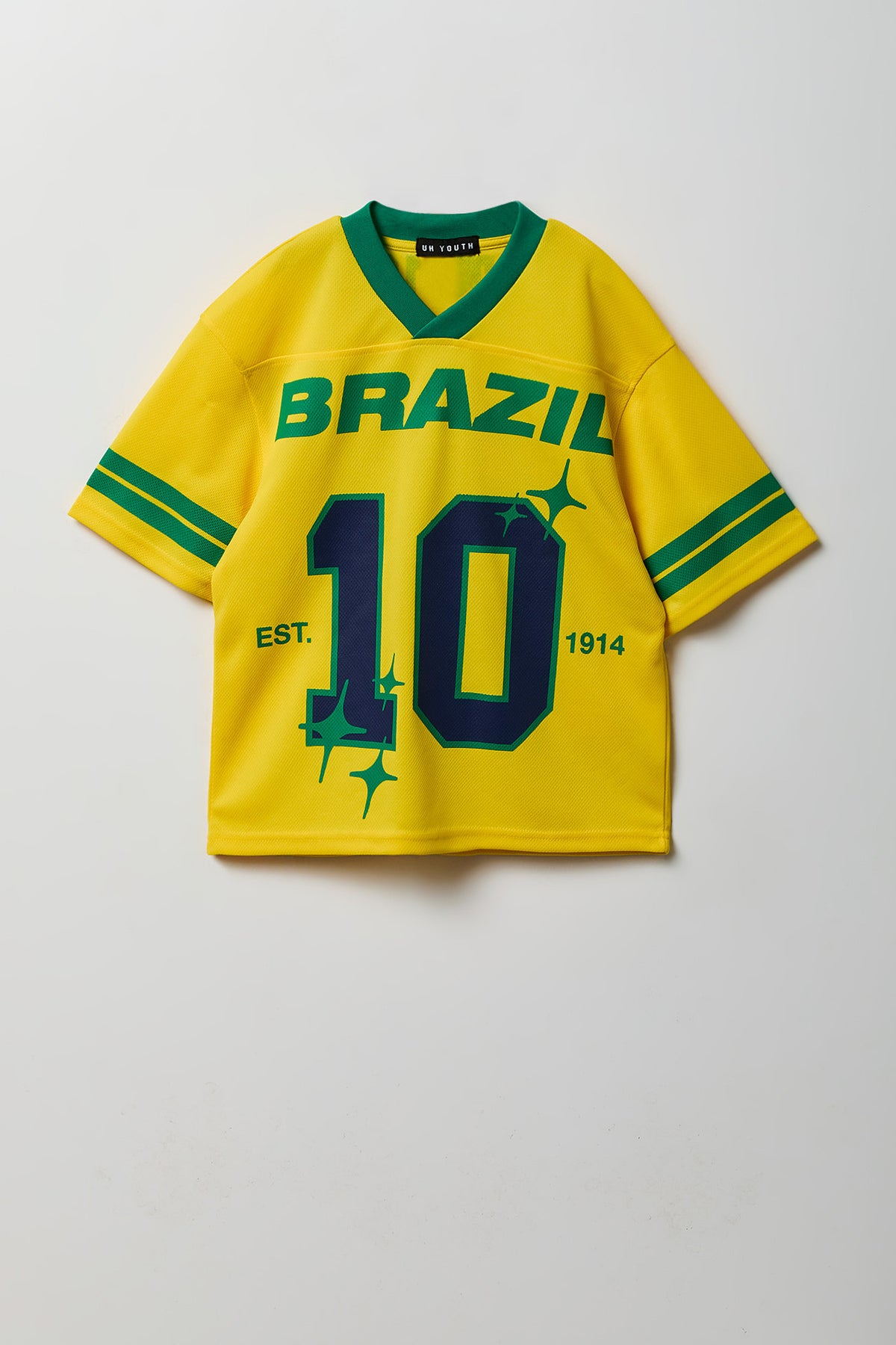 Alt View 3. Kids Brazil Graphic Mesh Jersey - Yellow