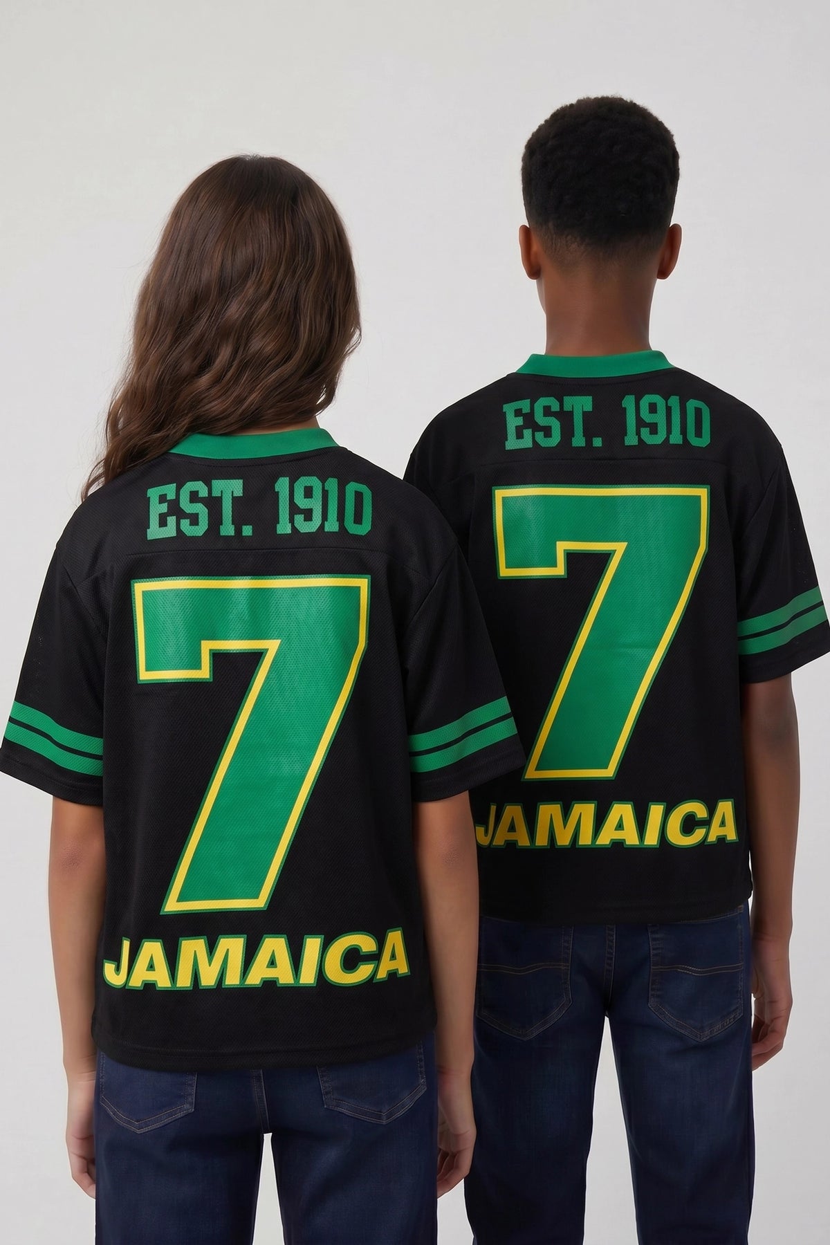 Alt View 2. Kids Jamaica Graphic Mesh Jersey - Black