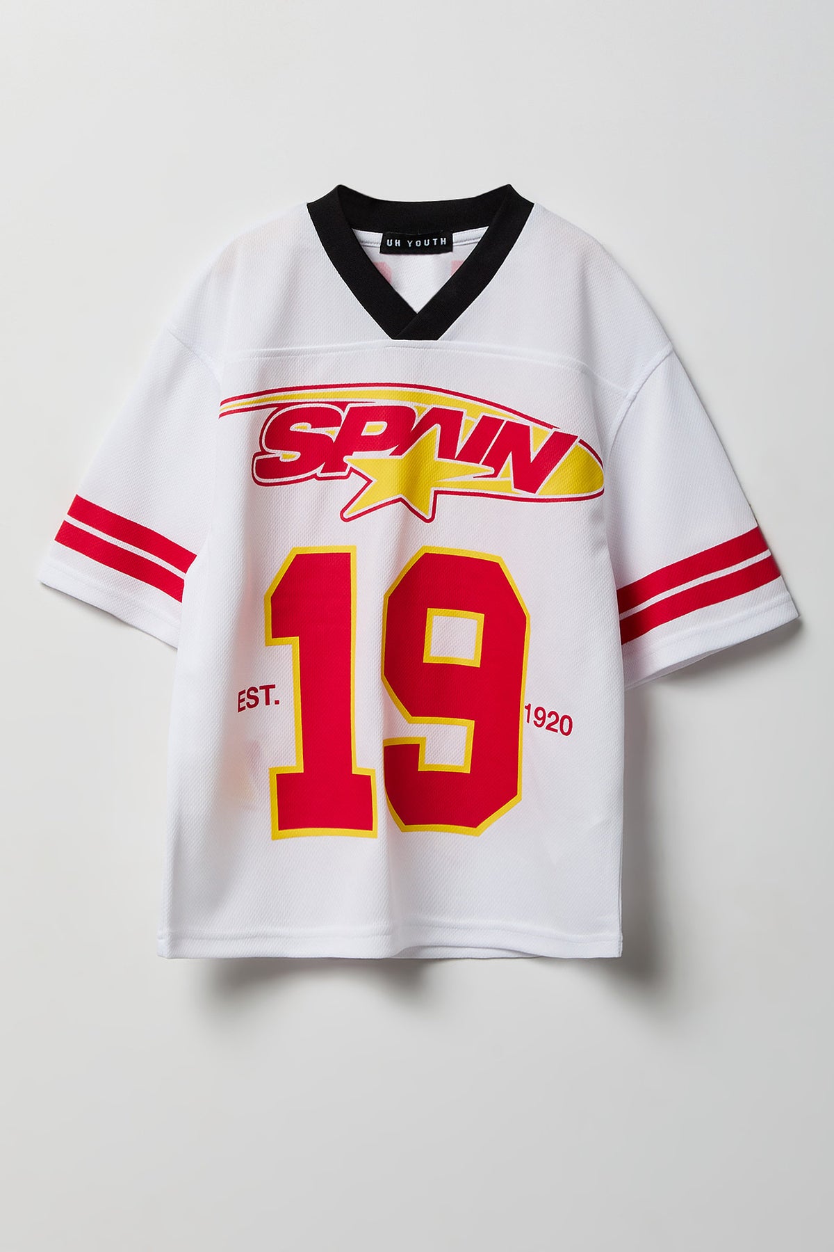 Alt View 3. Kids Spain Graphic Mesh Jersey - White