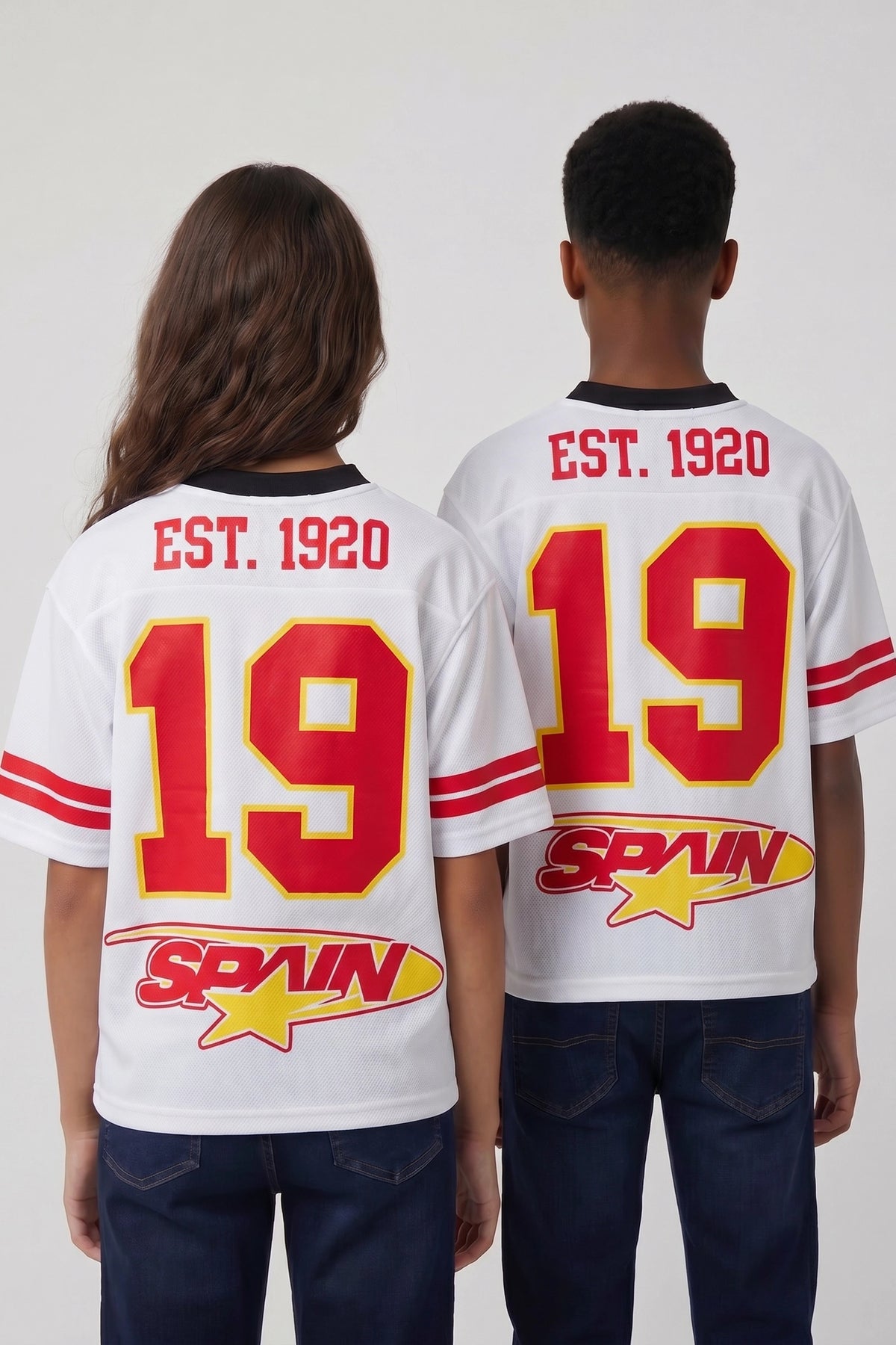 Alt View 2. Kids Spain Graphic Mesh Jersey - White