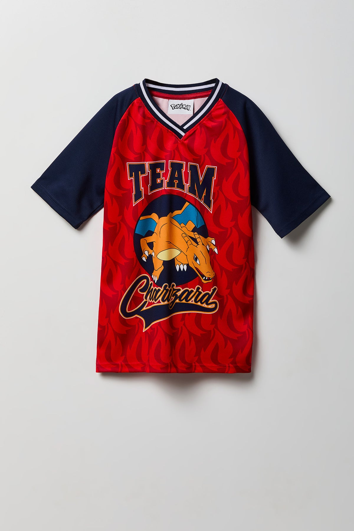 Kids Pokémon Charizard Graphic Jersey - Red