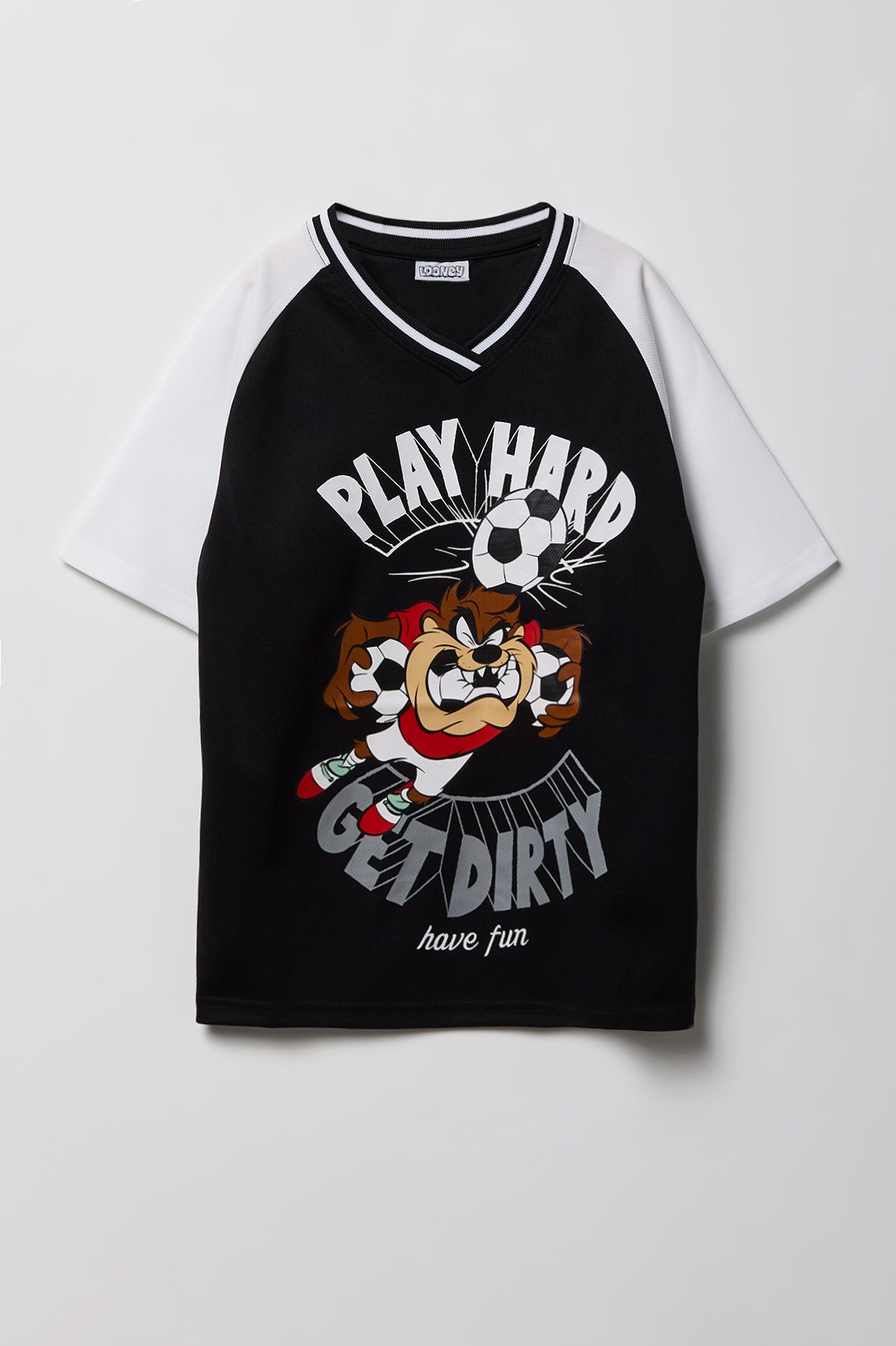 Boys Looney Tunes Graphic Active Mesh T-Shirt - Black