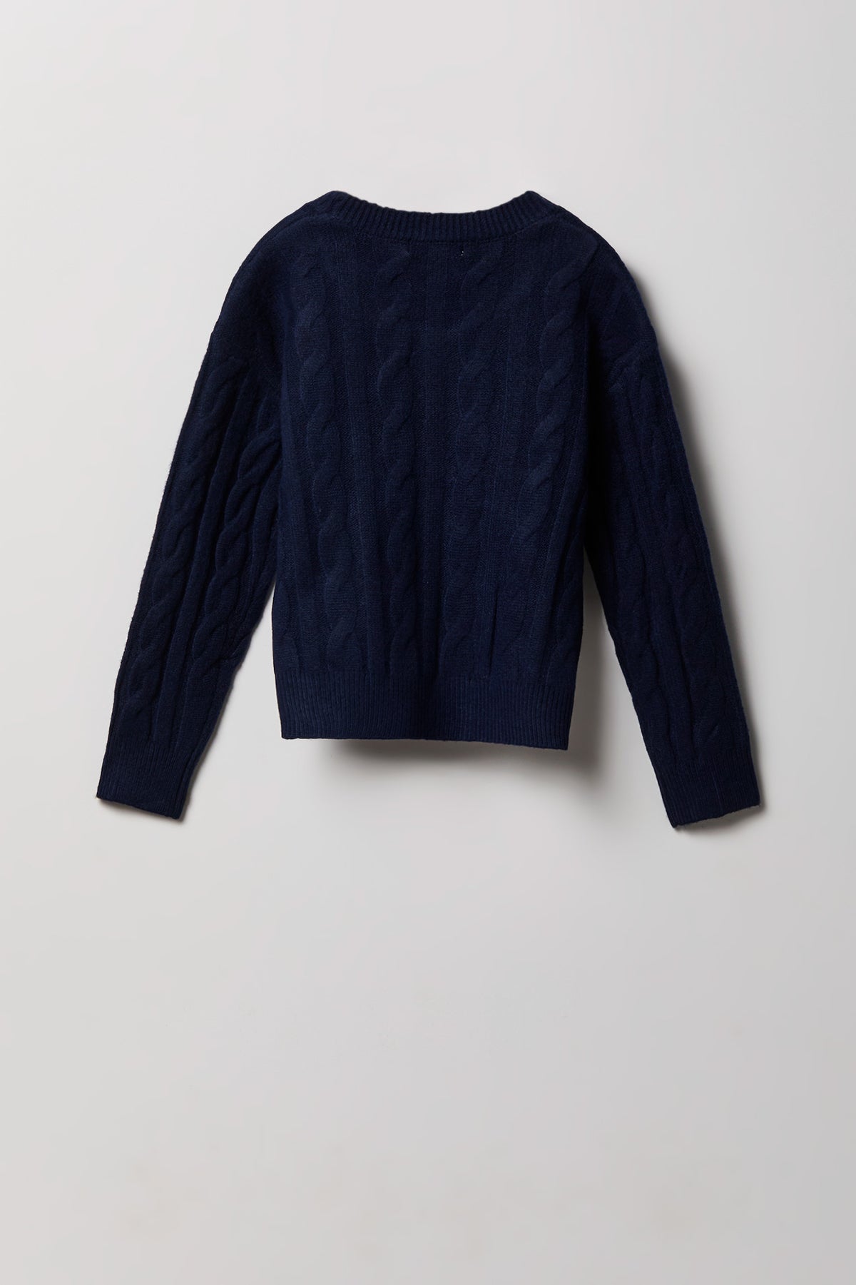 Vue alternative 2. Chandail en tricot torsadé pelucheux pour fille