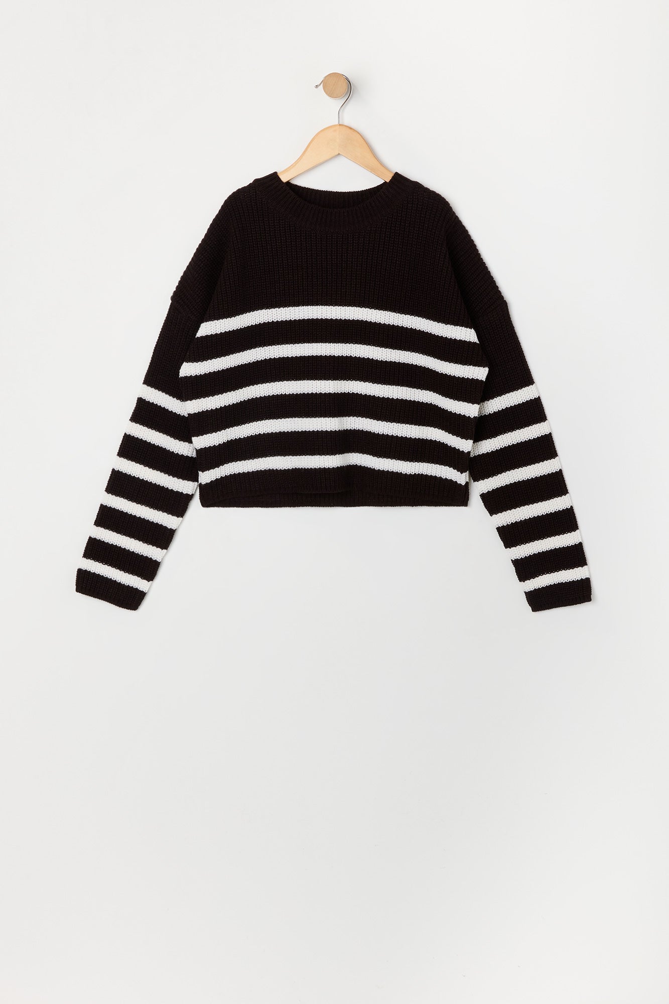 Girls Striped Knit Sweater