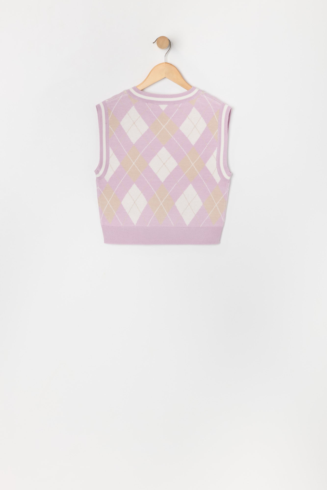 Girls Argyle Knit Vest