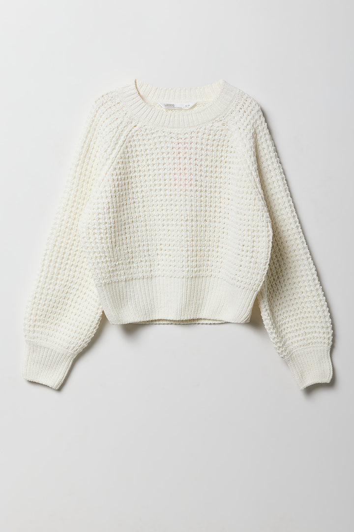 Chandail en tricot gaufré pour filles
