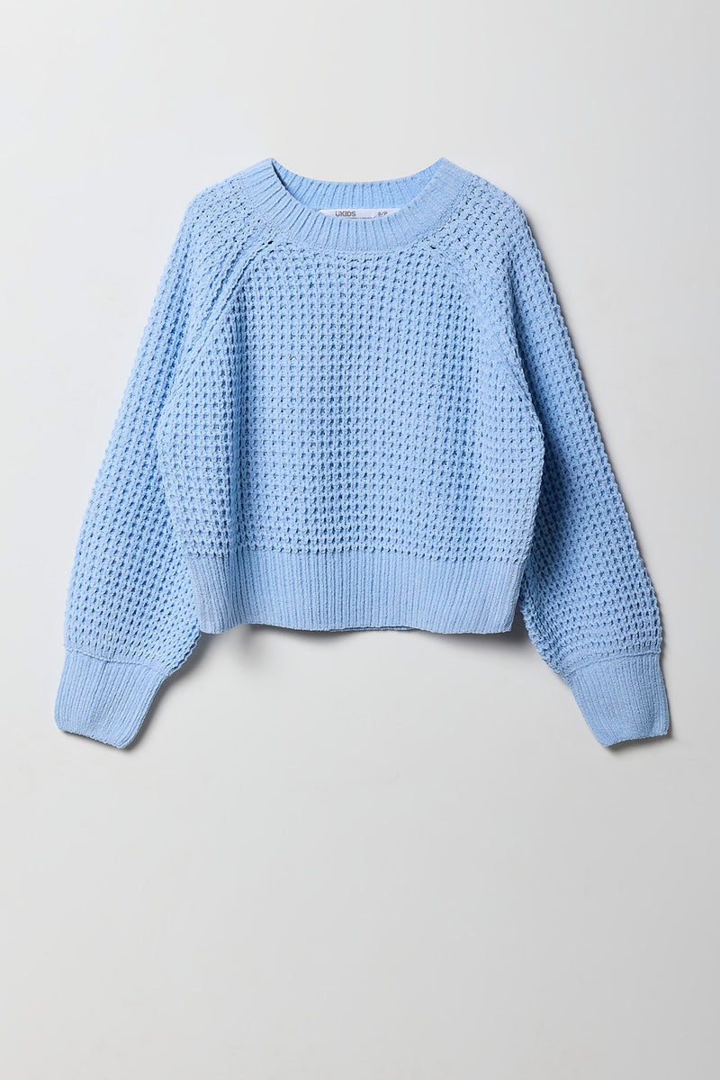 Chandail en tricot gaufré pour filles