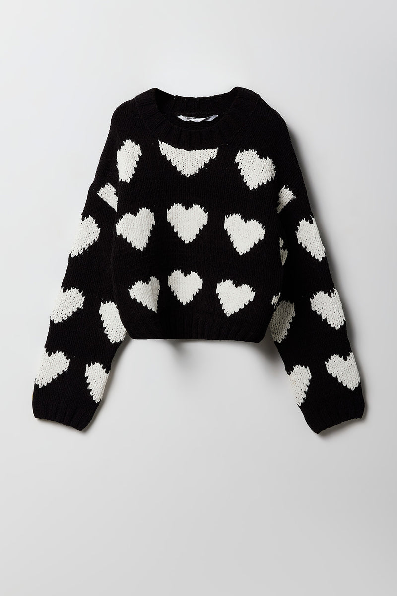 Chandail en tricot jacquard pour filles