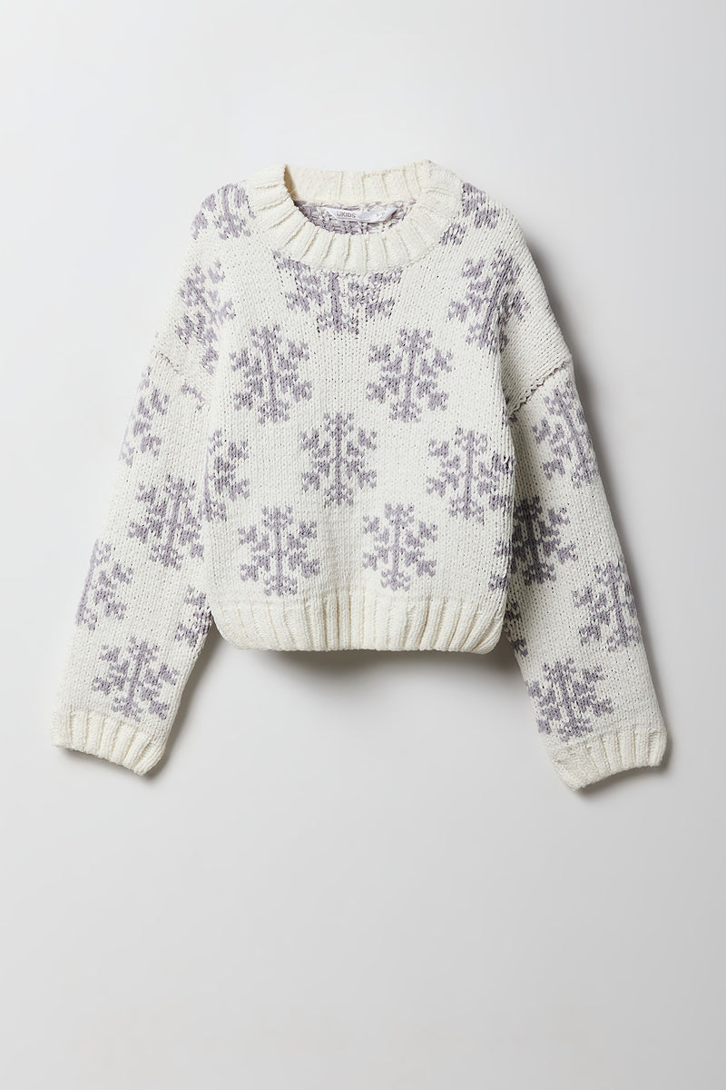 Girls Jacquard Knit Sweater