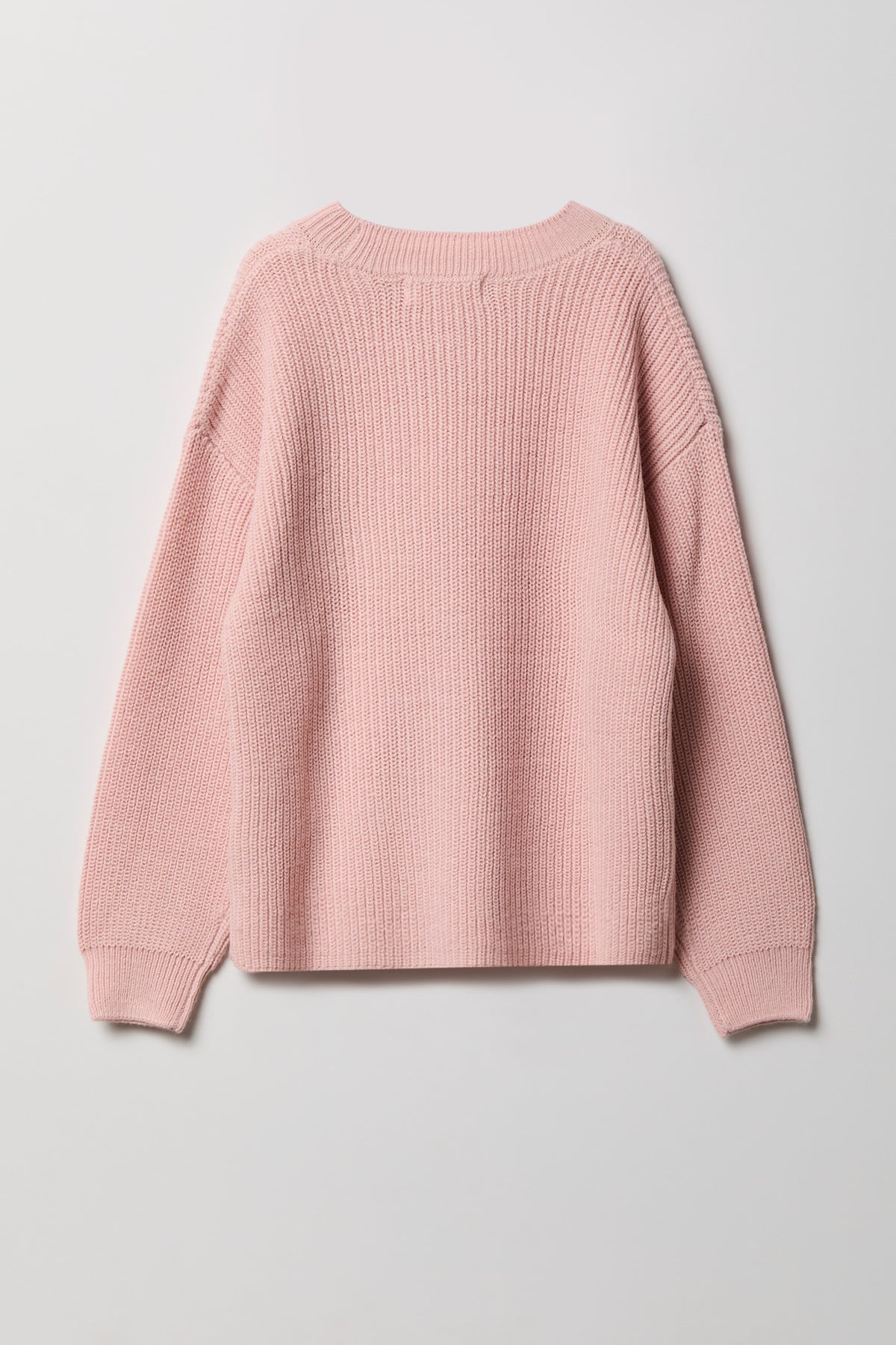 Alt View 2. Girls Rhinestone Knit Sweater - Pink