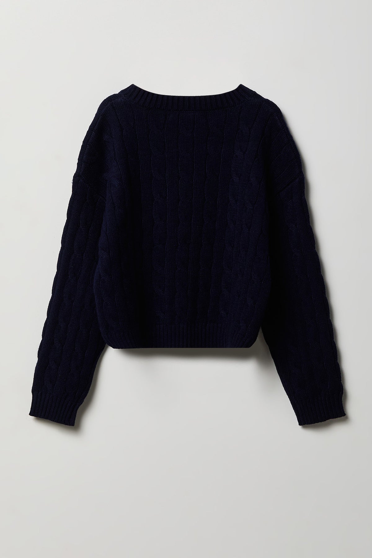 Vue alternative 2. Chandail en tricot torsadé avec motif brodé pour fille
