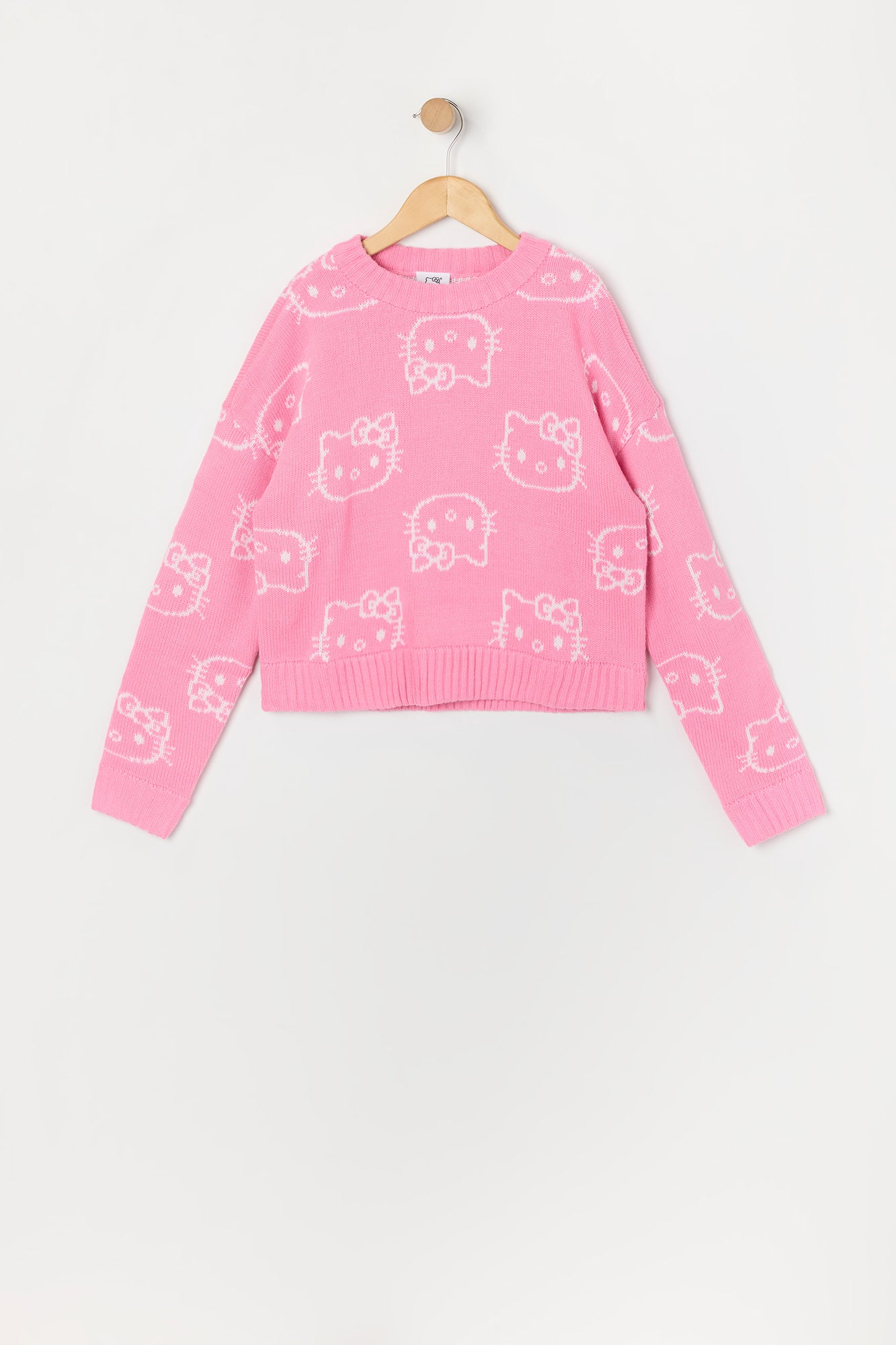 Girls Hello Kitty Jacquard Knit Sweater