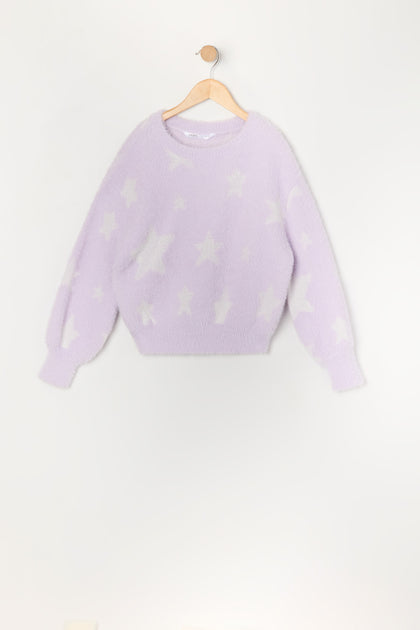 Girls Mossy Knit Sweater