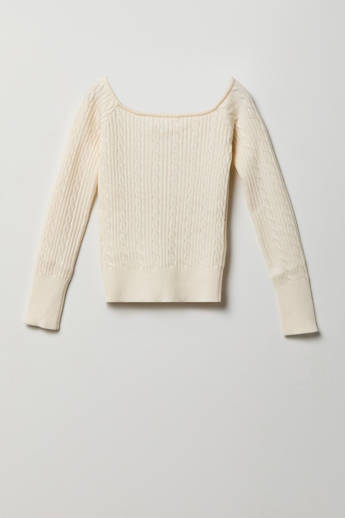 Vue alternative 2. Chandail ras du cou avec boucles pour fille