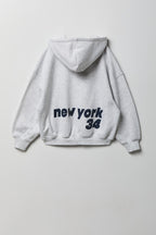 Girls Graphic Boxy Fleece Hoodie