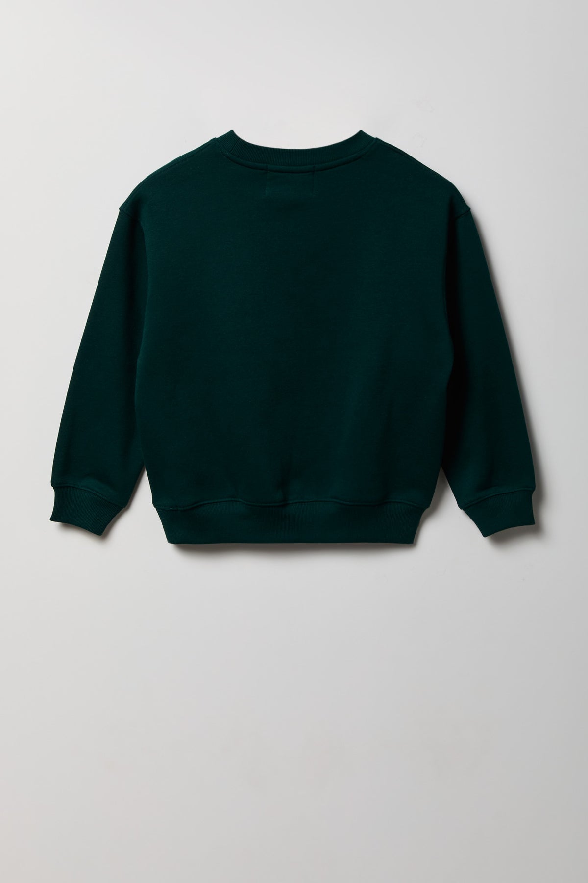Alt View 2. Girls Oversized Rhinestone Graphic Fleece Sweatshirt - Green