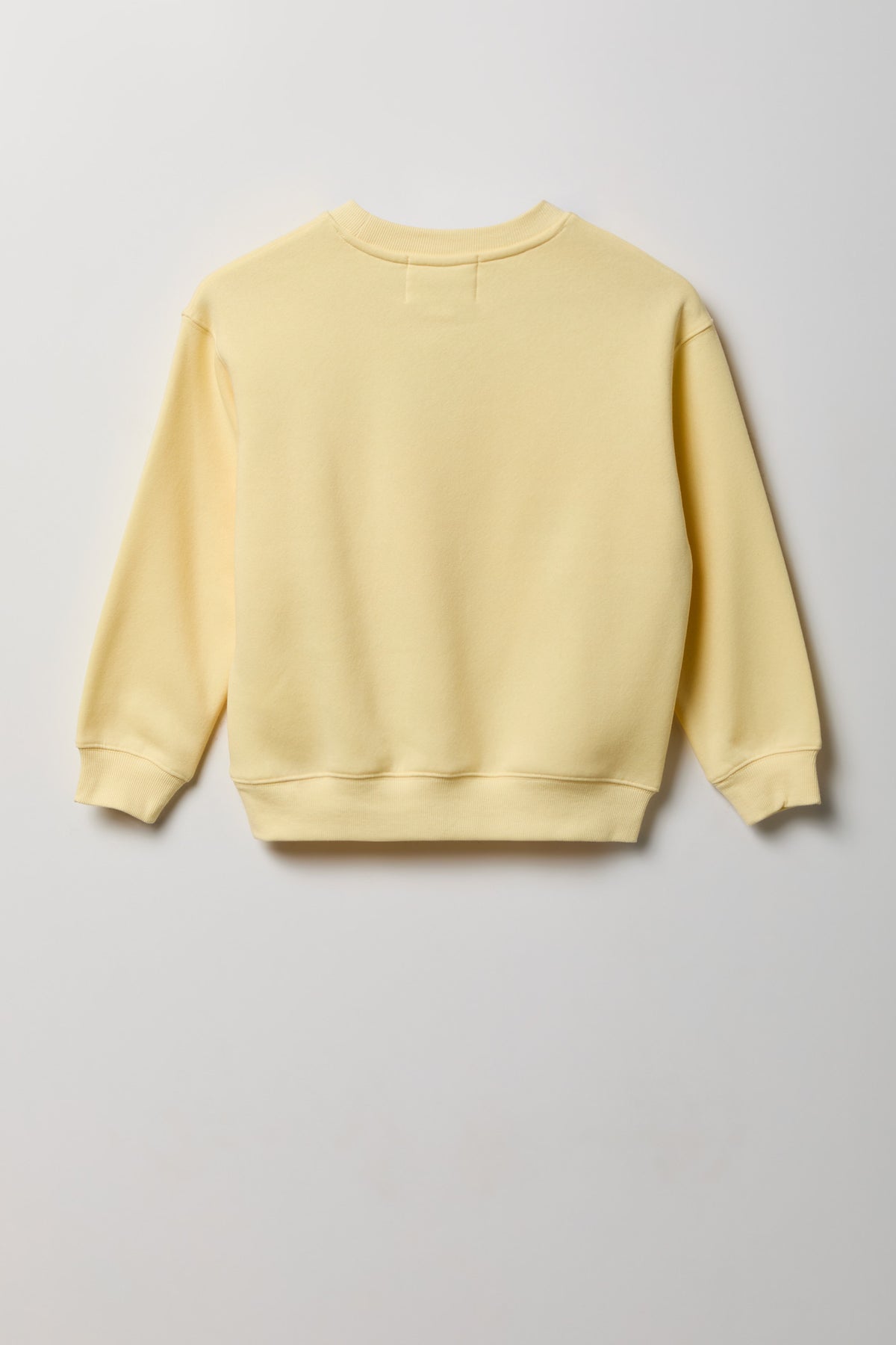 Alt View 2. Girls Oversized Rhinestone Graphic Fleece Sweatshirt - Pale Yellow
