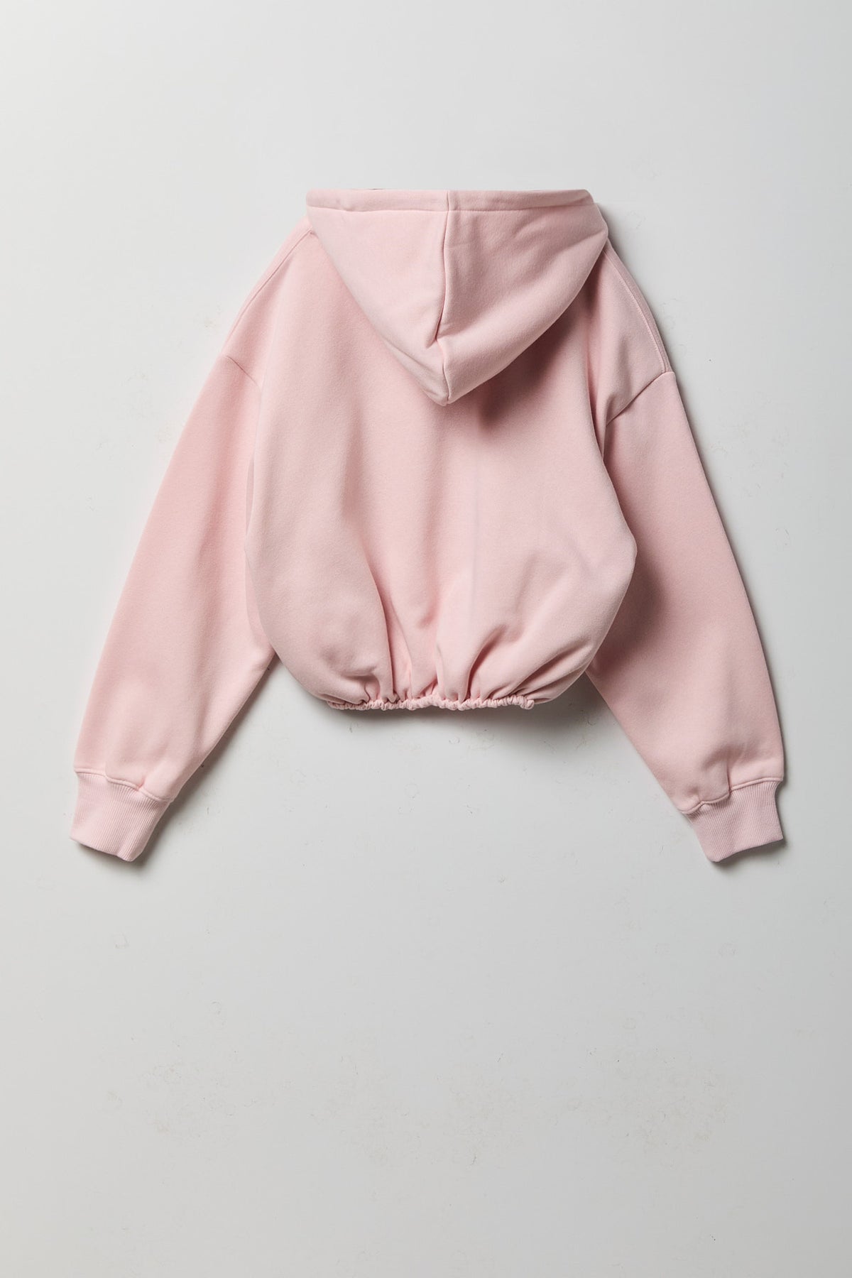 Alt View 2. Girls Bubble Hem Hoodie - Light Pink