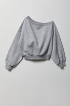 Girls One Shoulder Fleece Sweatshirt