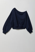Girls One Shoulder Fleece Sweatshirt