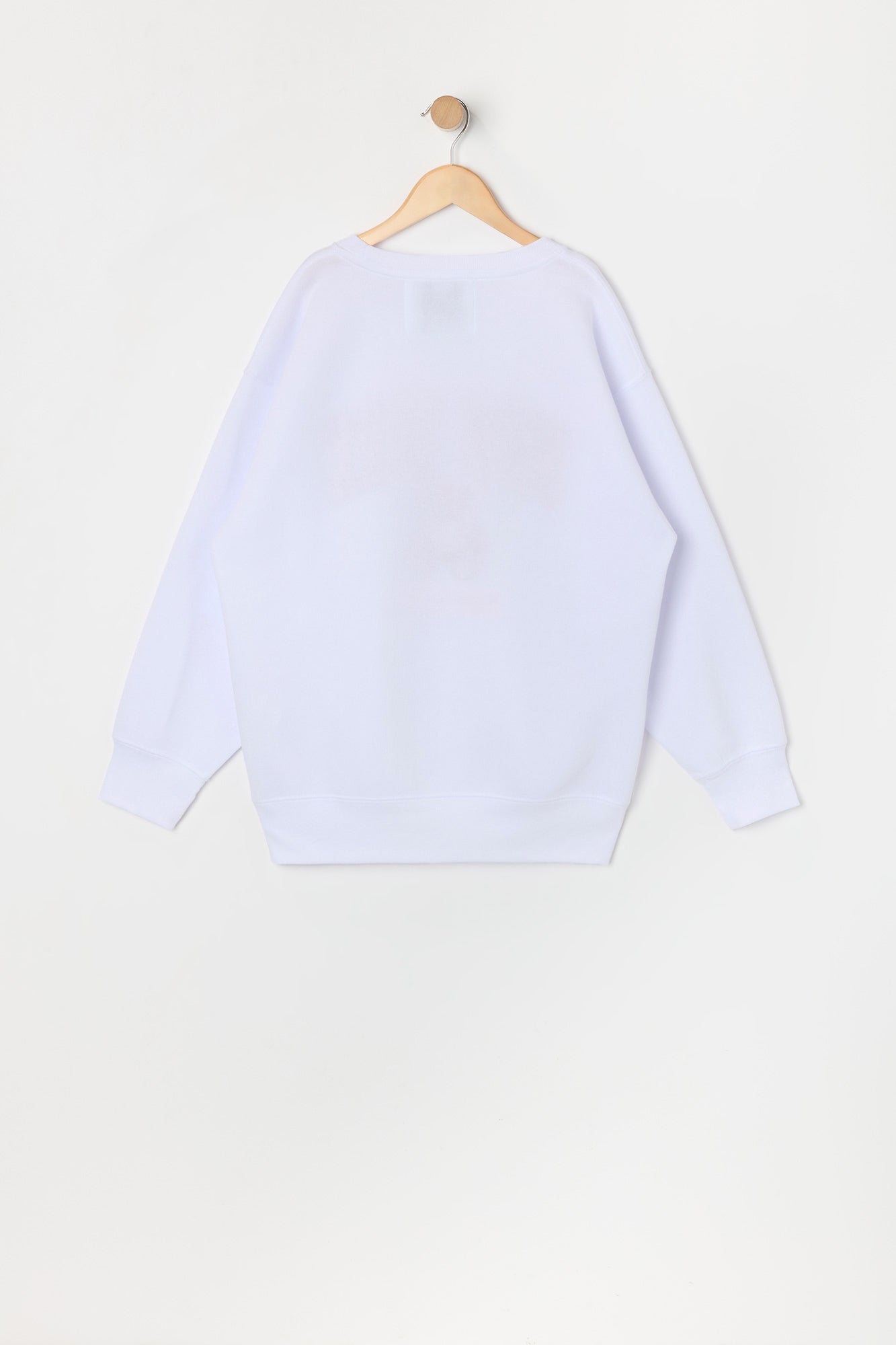 Girls Oversized NY Chenille Embroidered Fleece Sweatshirt
