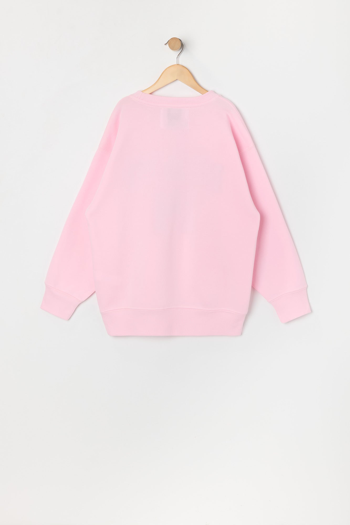 Girls Oversized Malibu Chenille Embroidered Fleece Sweatshirt