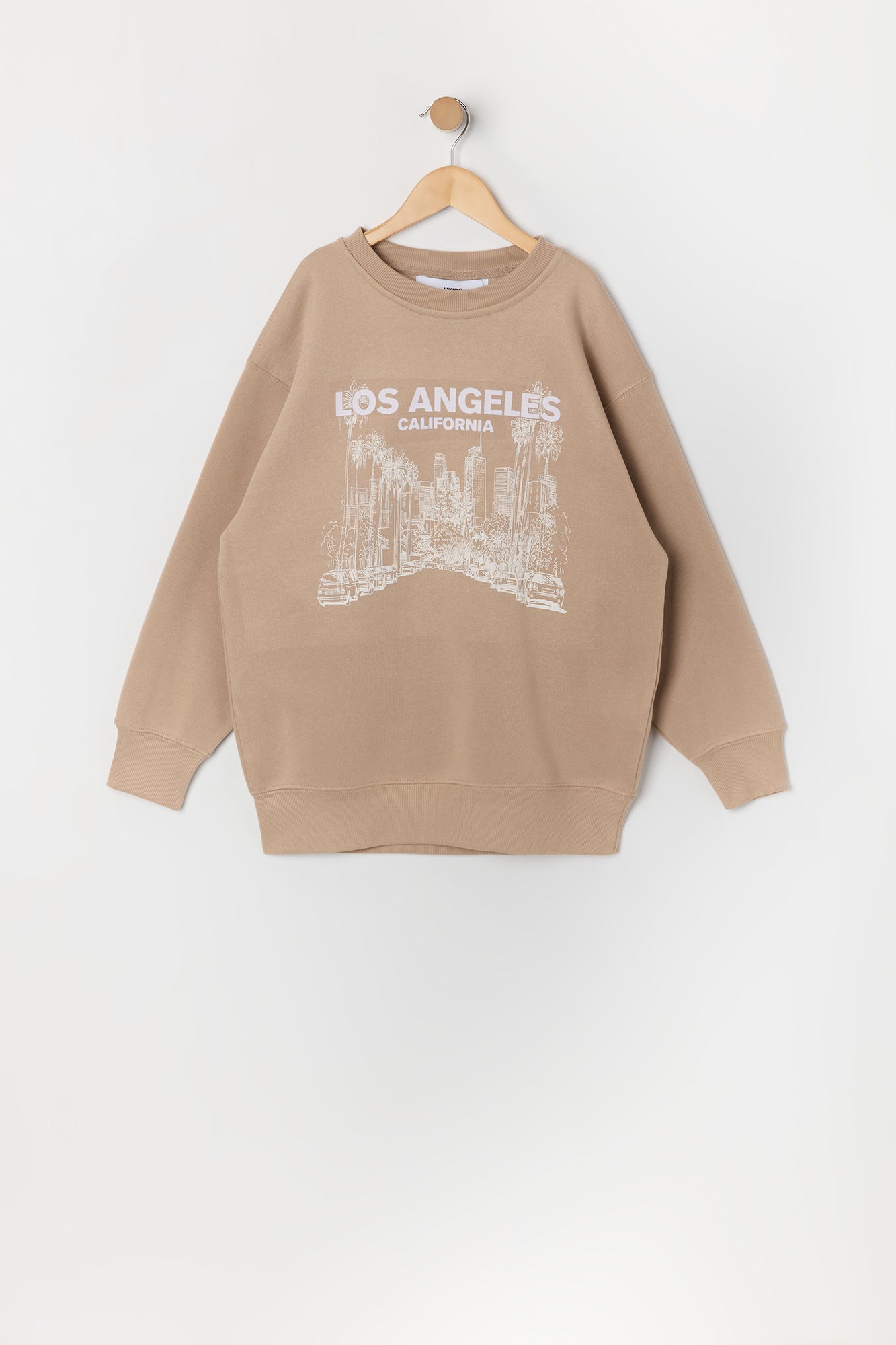 Girls Oversized LA Graphic Fleece Sweatshirt