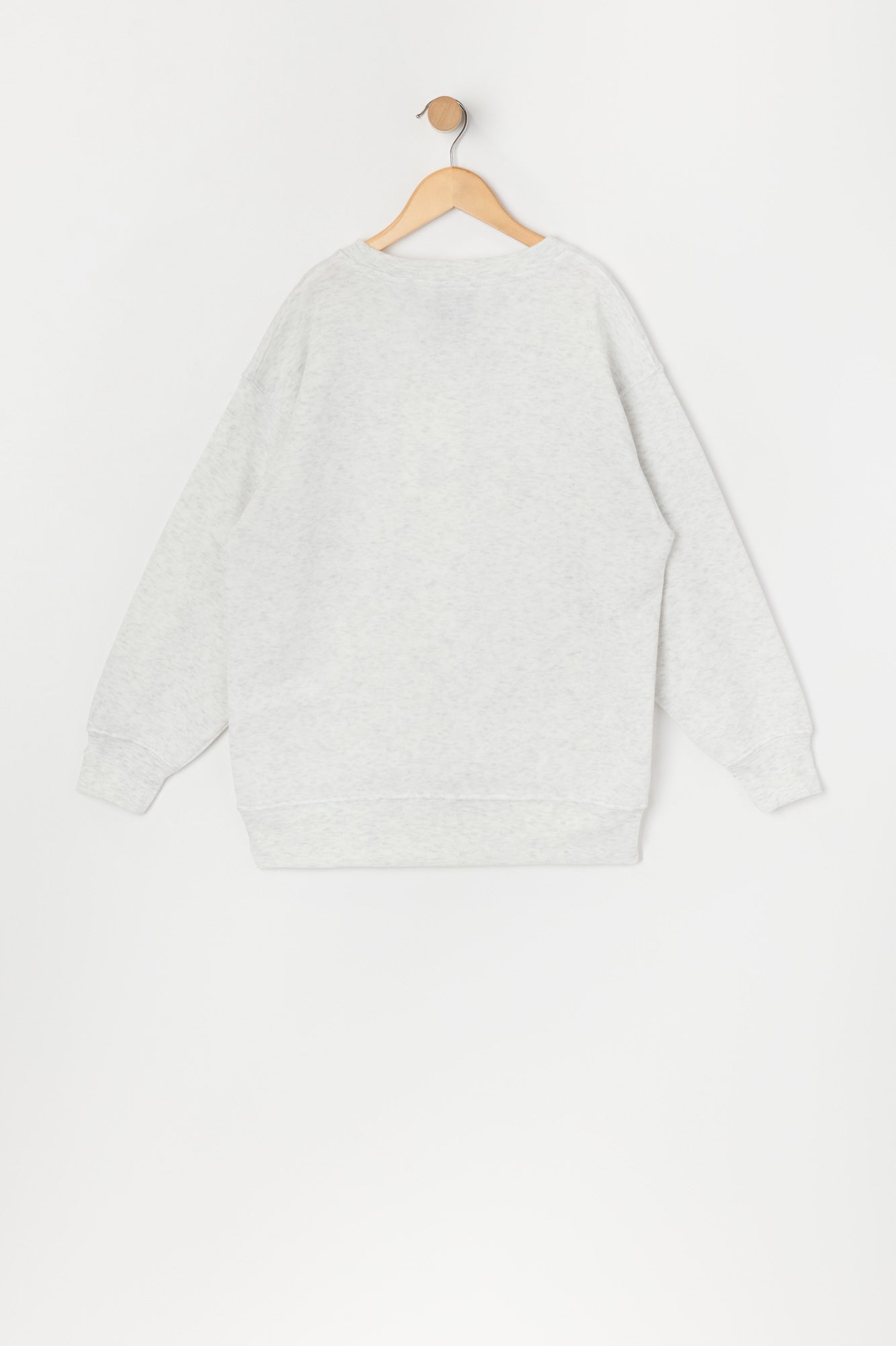 Girls Oversized Solid Fleece Sweatshirt