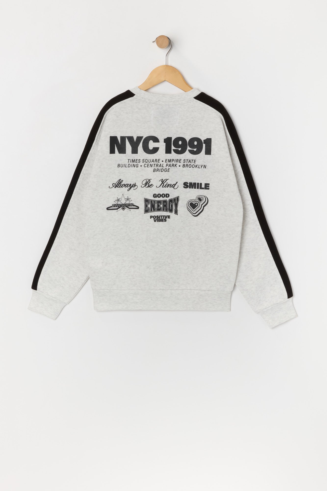 Girls Oversized NYC Graphic Fleece Sweatshirt