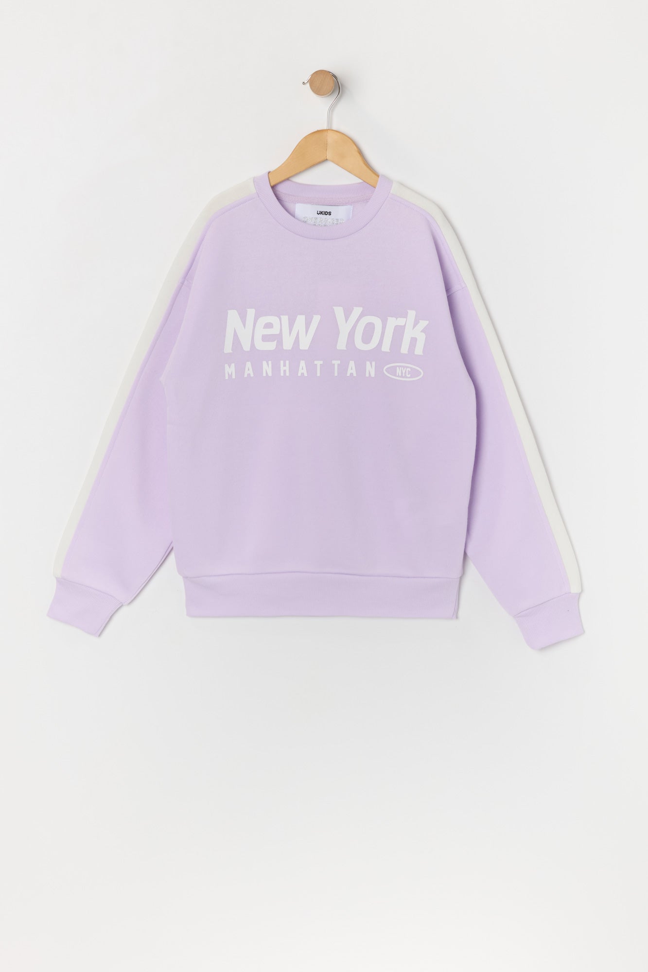 Girls Oversized Manhattan Graphic Fleece Sweatshirt