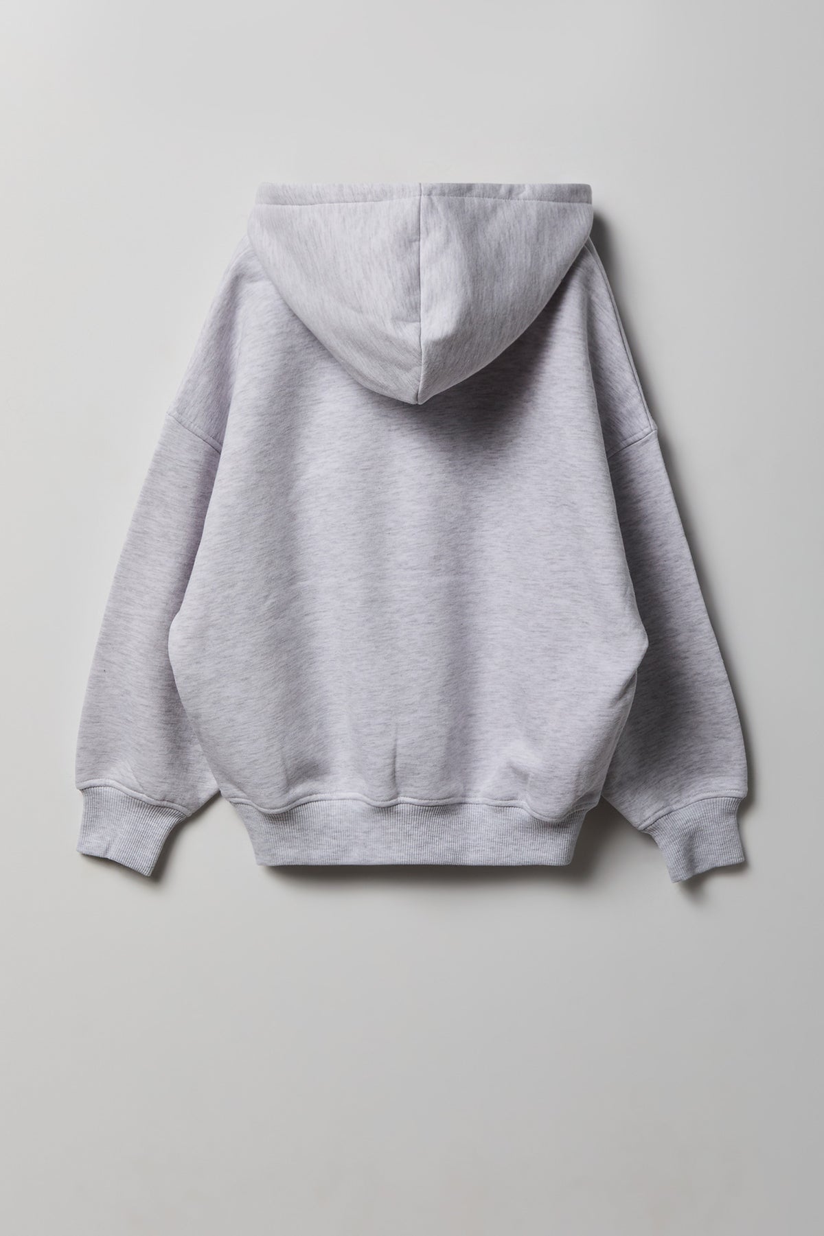 Alt View 2. Girls Luxe Fleece Boxy Hoodie - Light Grey