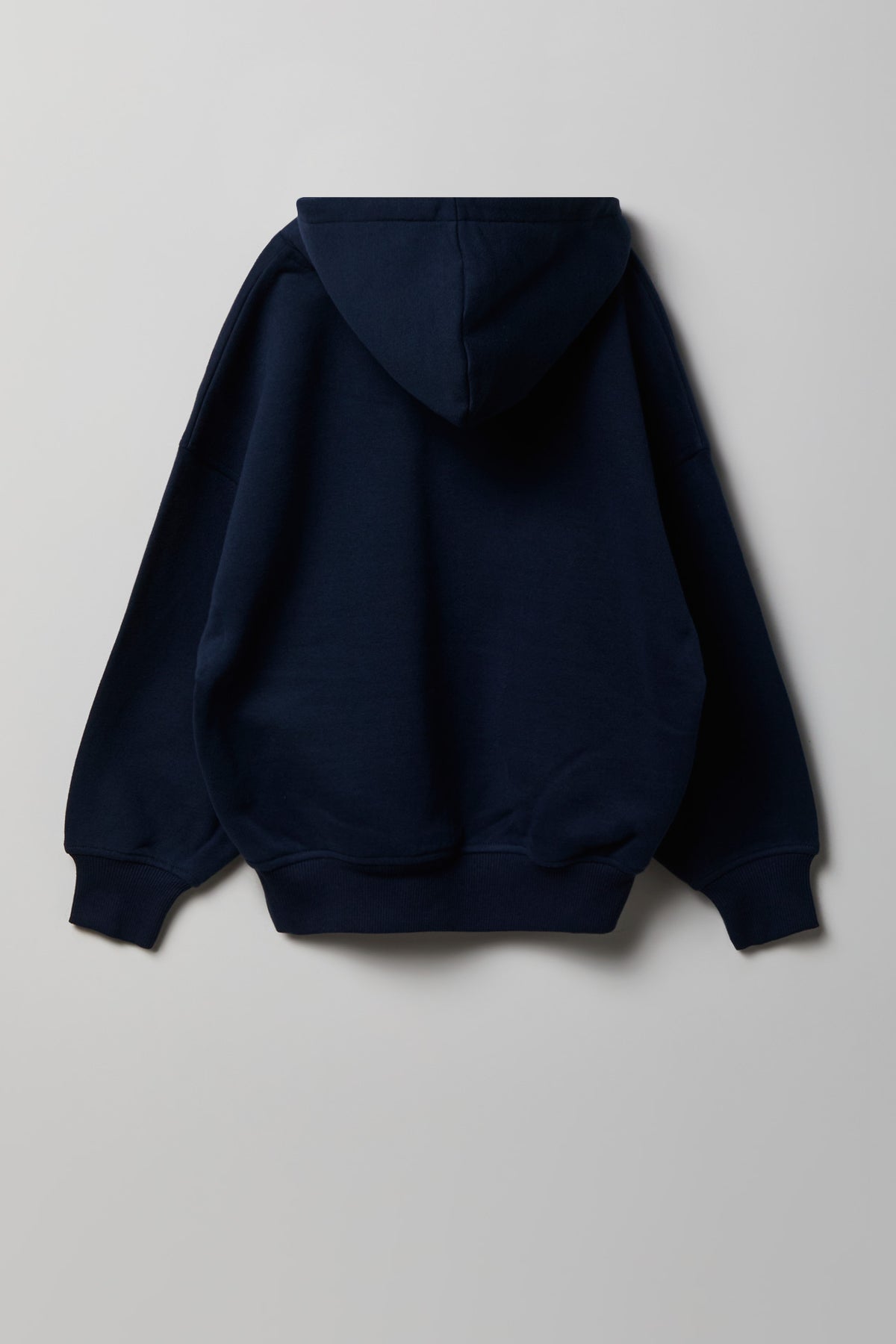 Alt View 2. Girls Luxe Fleece Boxy Hoodie - Navy