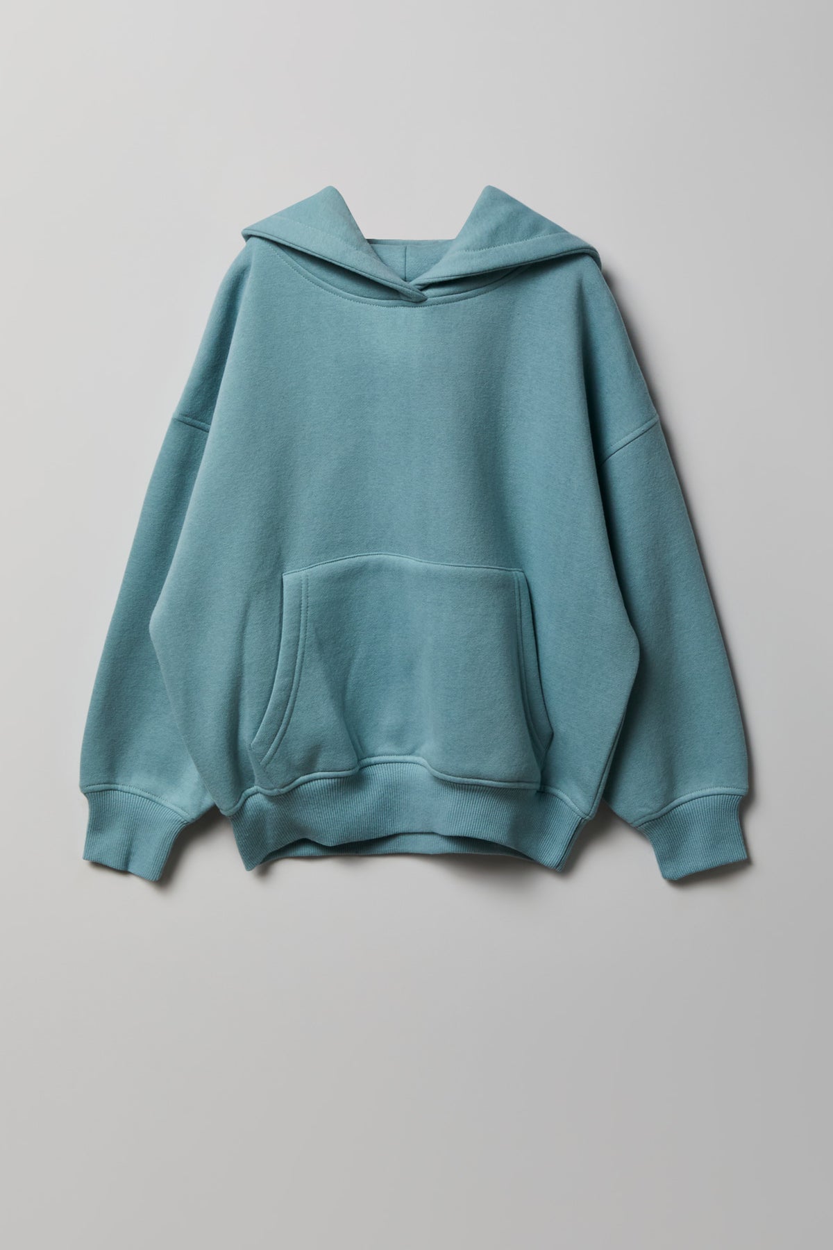 Girls Luxe Fleece Boxy Hoodie - Aqua