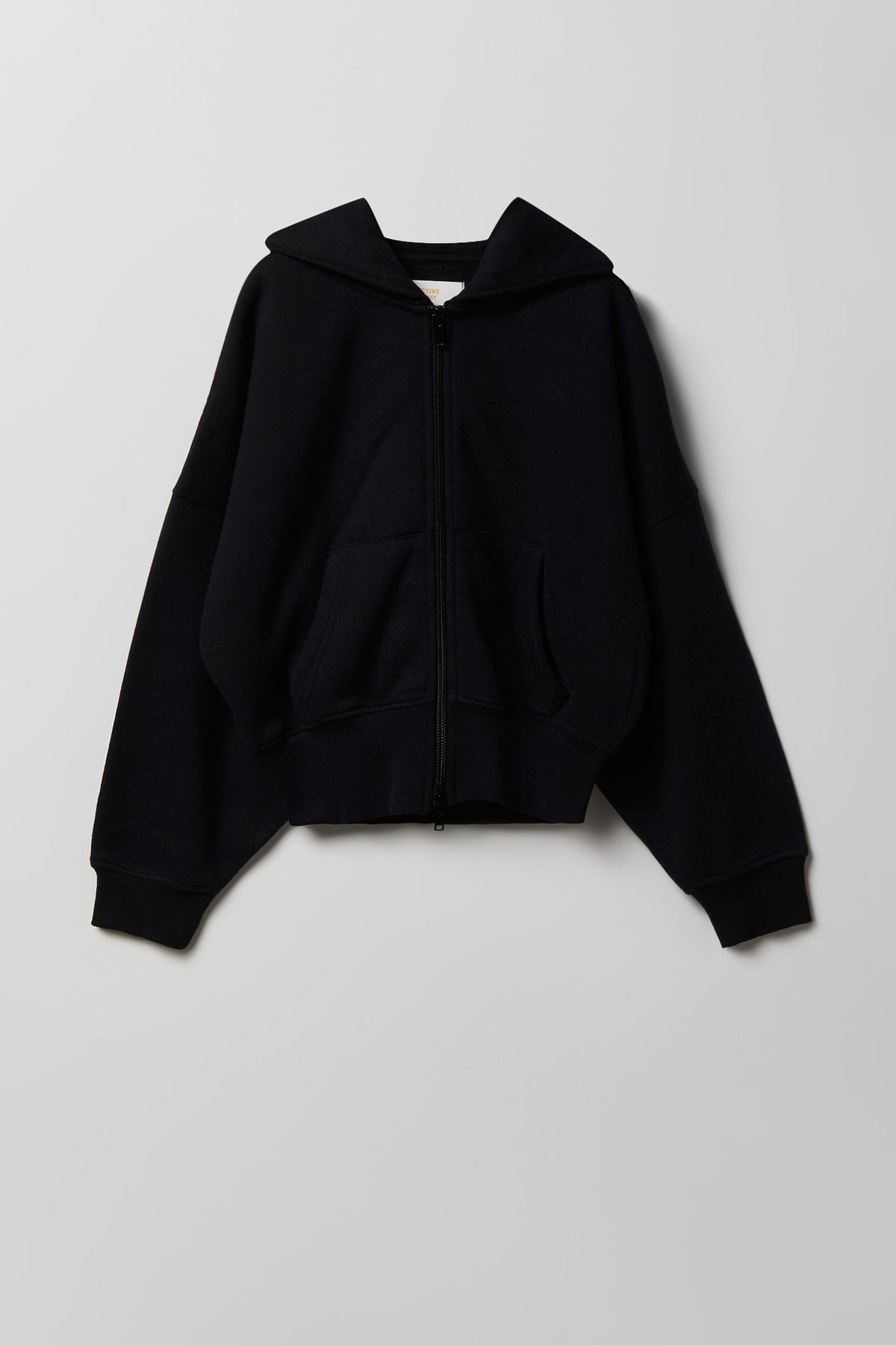 Girls Luxe Fleece Zip-Up Hoodie - Black