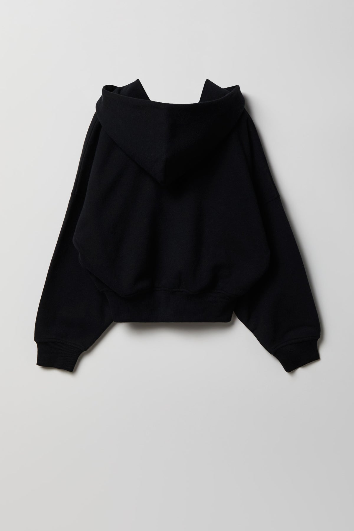 Alt View 2. Girls Luxe Fleece Zip-Up Hoodie - Black