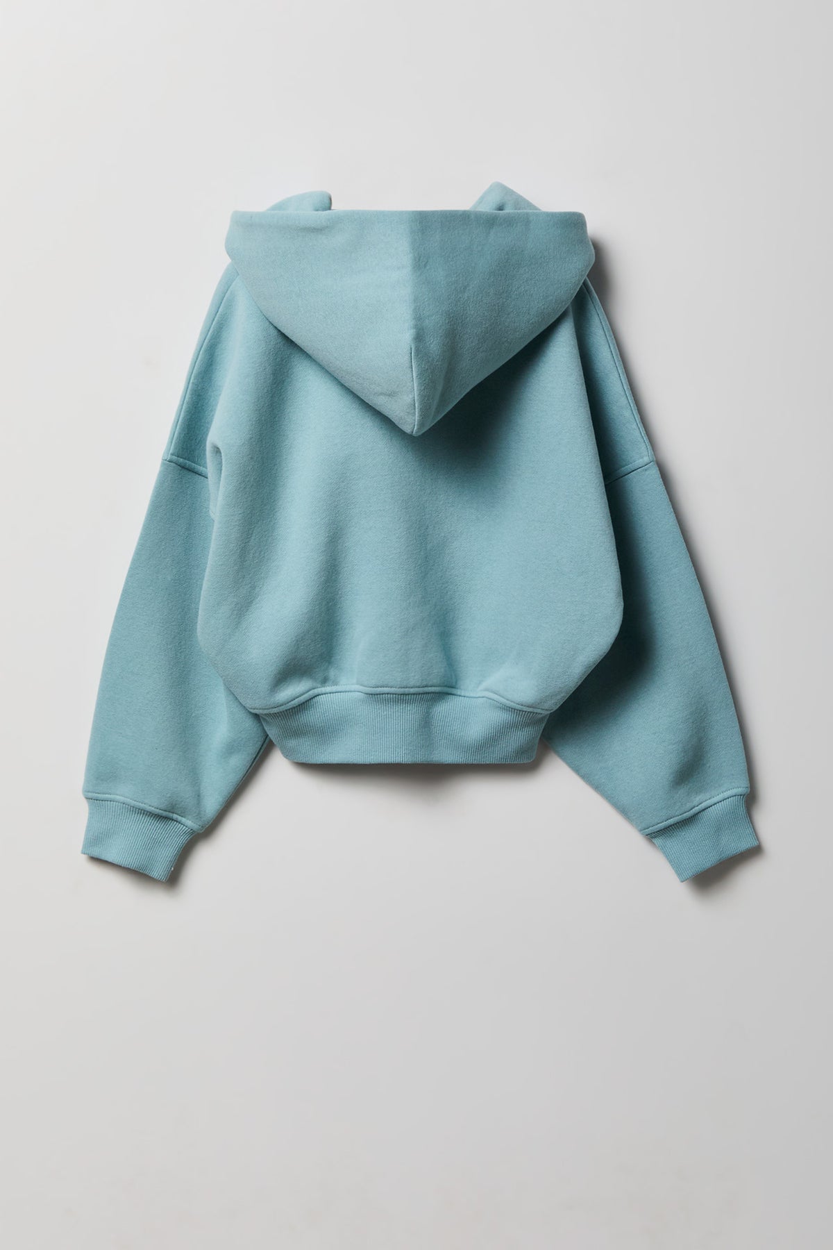 Alt View 2. Girls Luxe Fleece Zip-Up Hoodie - Aqua