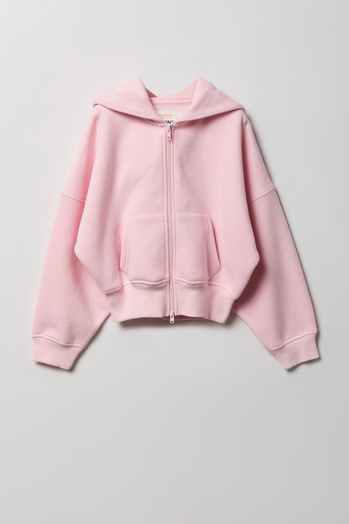 Girls Luxe Fleece Zip-Up Hoodie - Pink