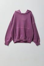 Girls Studded Boxy Fleece Hoodie