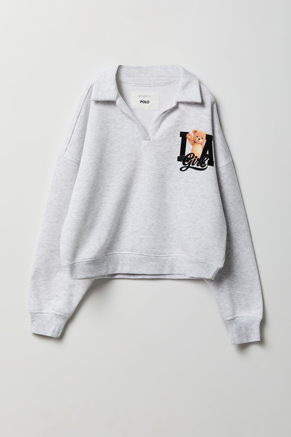 Polo en molleton imprimé pour fille