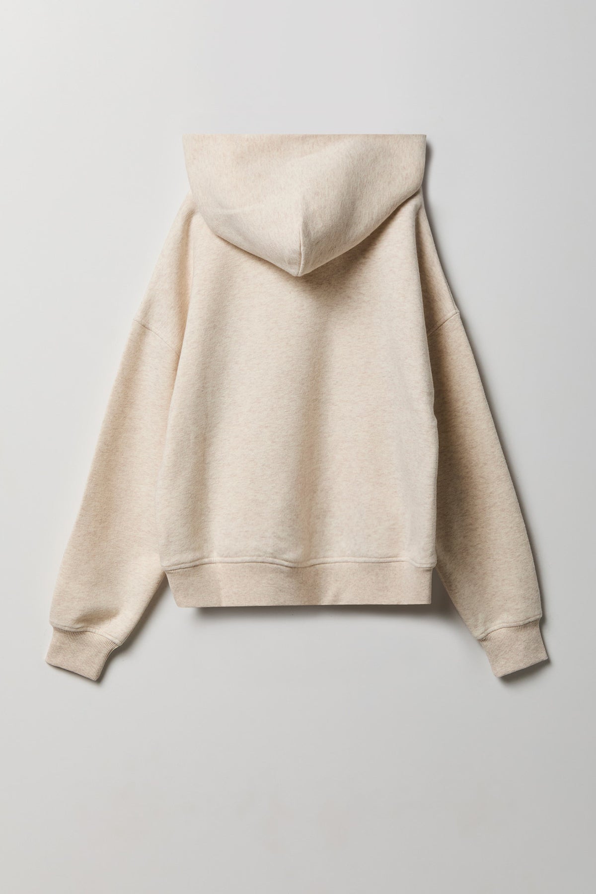 Alt View 2. Girls Luxe Fleece Boxy Hoodie - Oatmeal