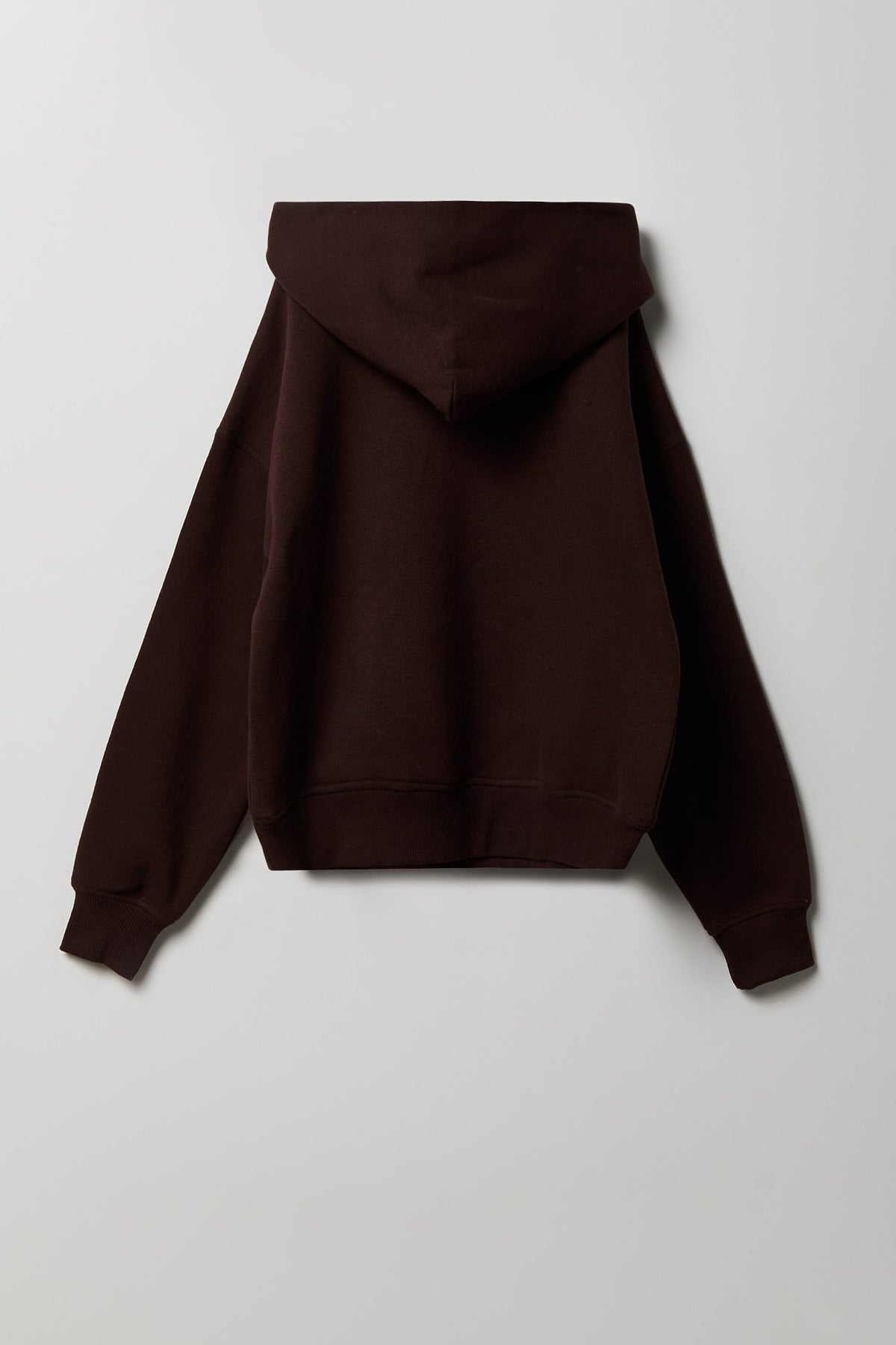 Alt View 2. Girls Luxe Fleece Boxy Hoodie - Brown