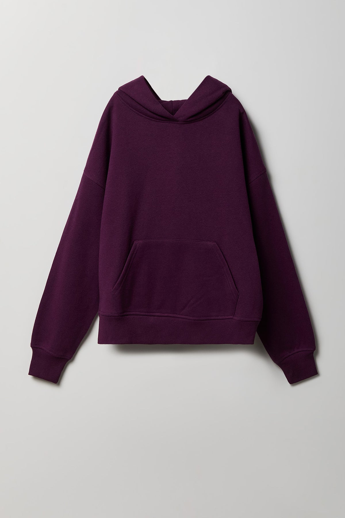 Girls Luxe Fleece Boxy Hoodie - Purple