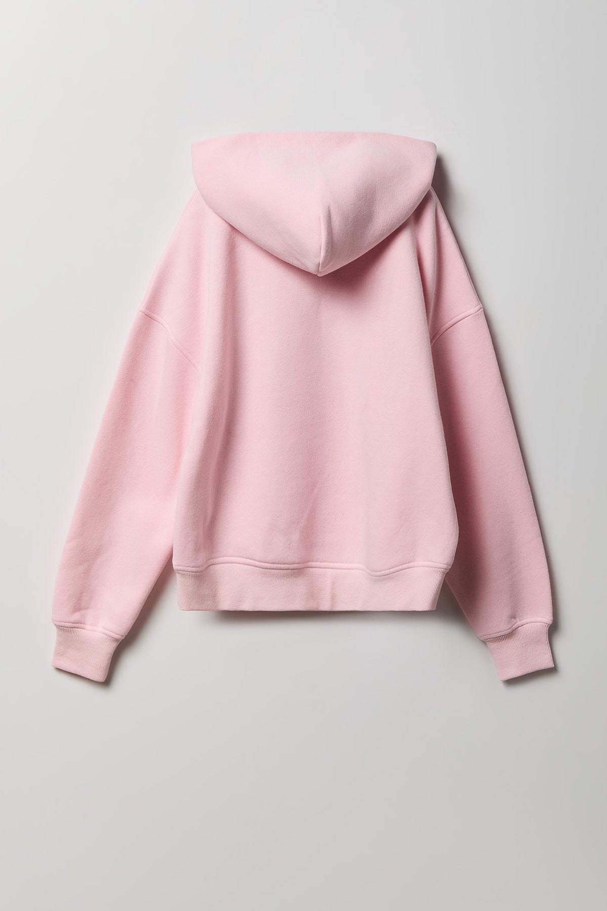 Alt View 2. Girls Luxe Fleece Boxy Hoodie - Light Pink