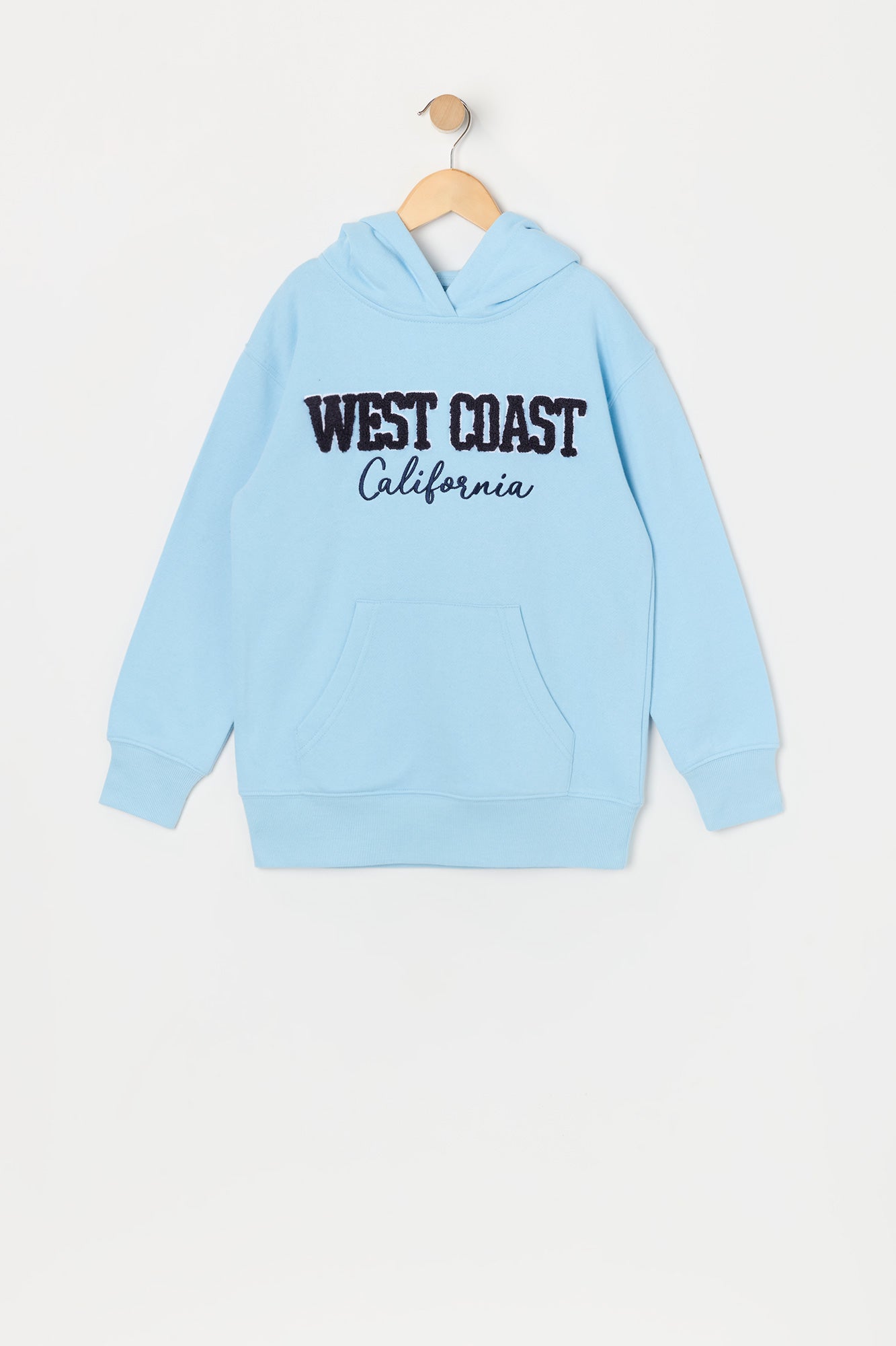 Haut à capuchon en molleton avec motif brodé West Coast chenille pour fille